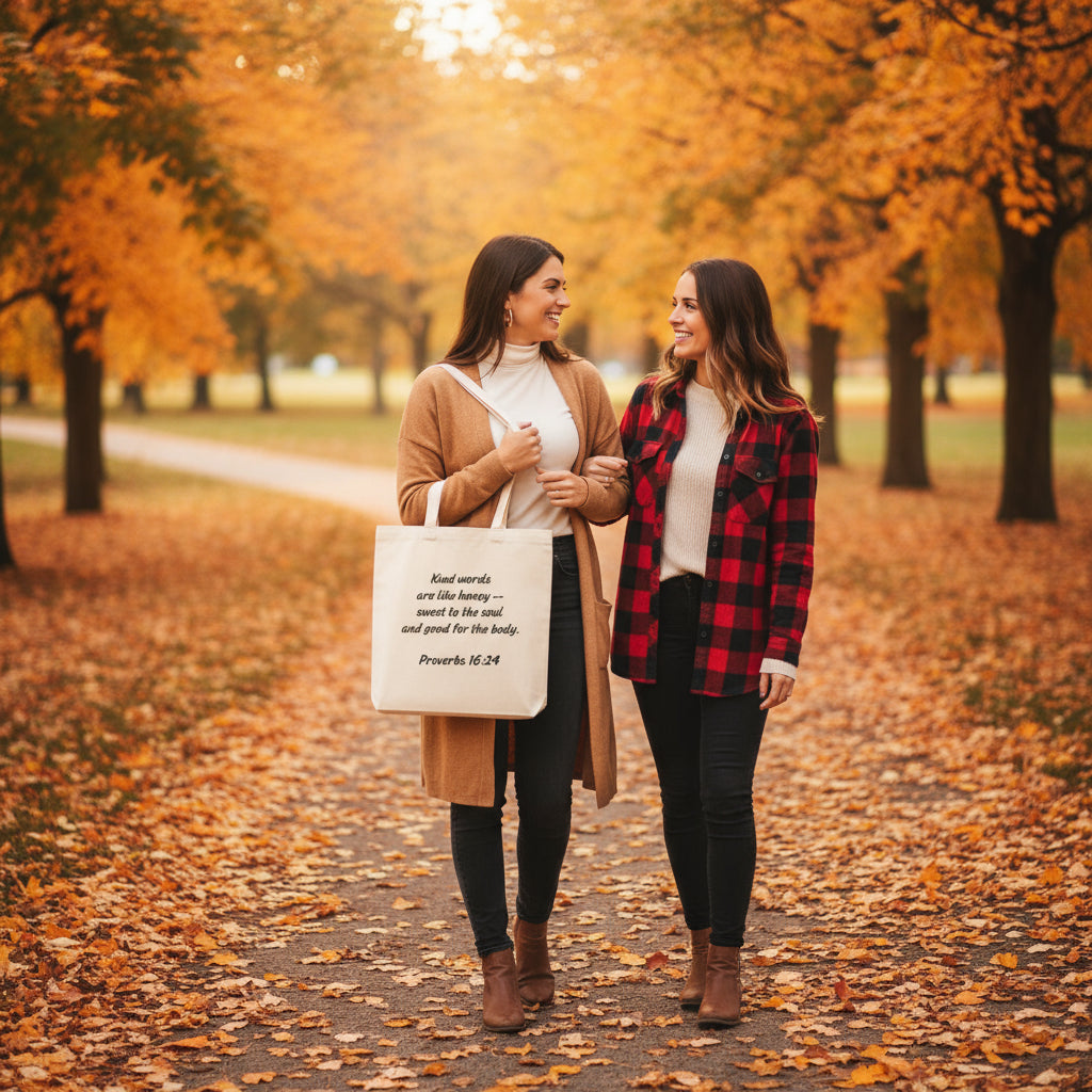 Daily Affirmations Cotton Canvas Tote Bag - Havenly Essentials - Bags - Printify - 29080831087001737650 - Daily Affirmations Cotton Canvas Tote Bag
