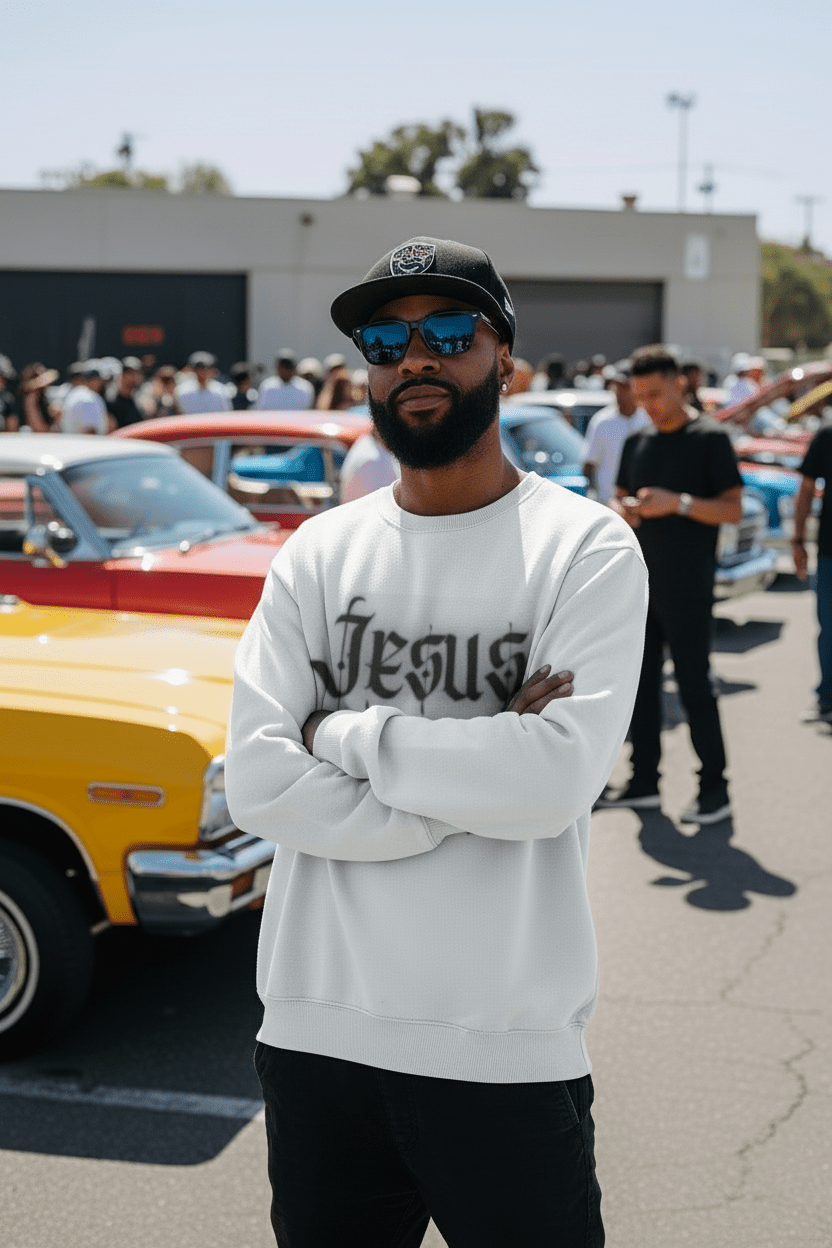 Jesus Saves – Champion Sweatshirt | Faith, Hope & Grace Apparel - Havenly Essentials - Sweatshirt - Printify - 44847205677727497673 - - Jesus Saves – Champion Sweatshirt | Faith, Hope & Grace Apparel