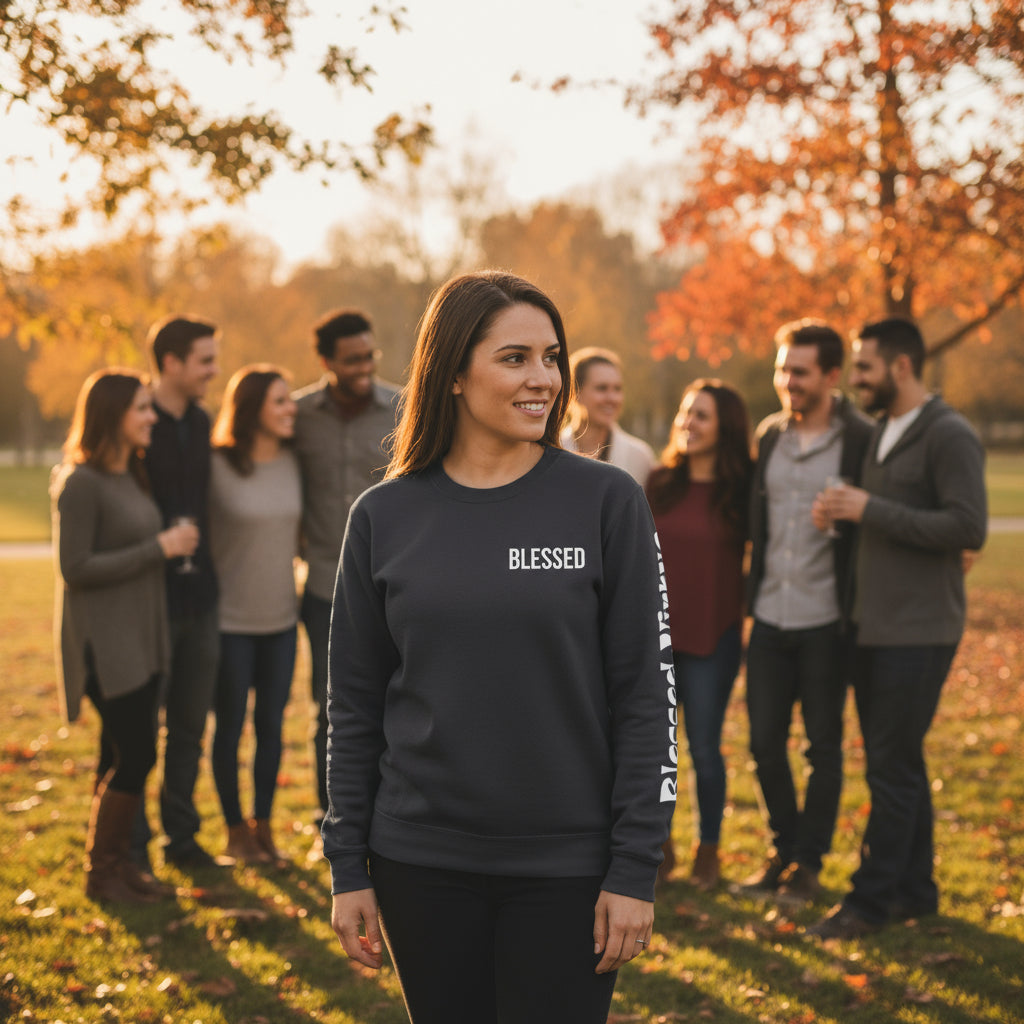 Blessed Wife Crewneck Sweatshirt The Perfect Blend of Comfort and Inspiration - Havenly Essentials - Sweatshirt - Printify - 53541806777904456848 - Blessed Wife Crewneck Sweatshirt The Perfect Blend of Comfort and Inspiration