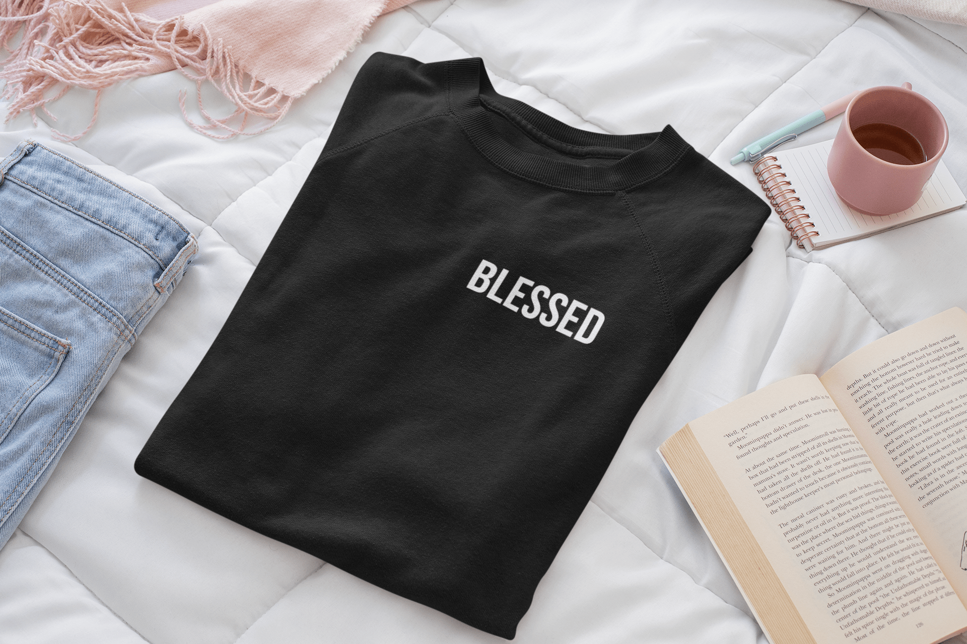 Blessed Wife Crewneck Sweatshirt The Perfect Blend of Comfort and Inspiration - Havenly Essentials - Sweatshirt - Printify - 53541806777904456848 - Blessed Wife Crewneck Sweatshirt The Perfect Blend of Comfort and Inspiration