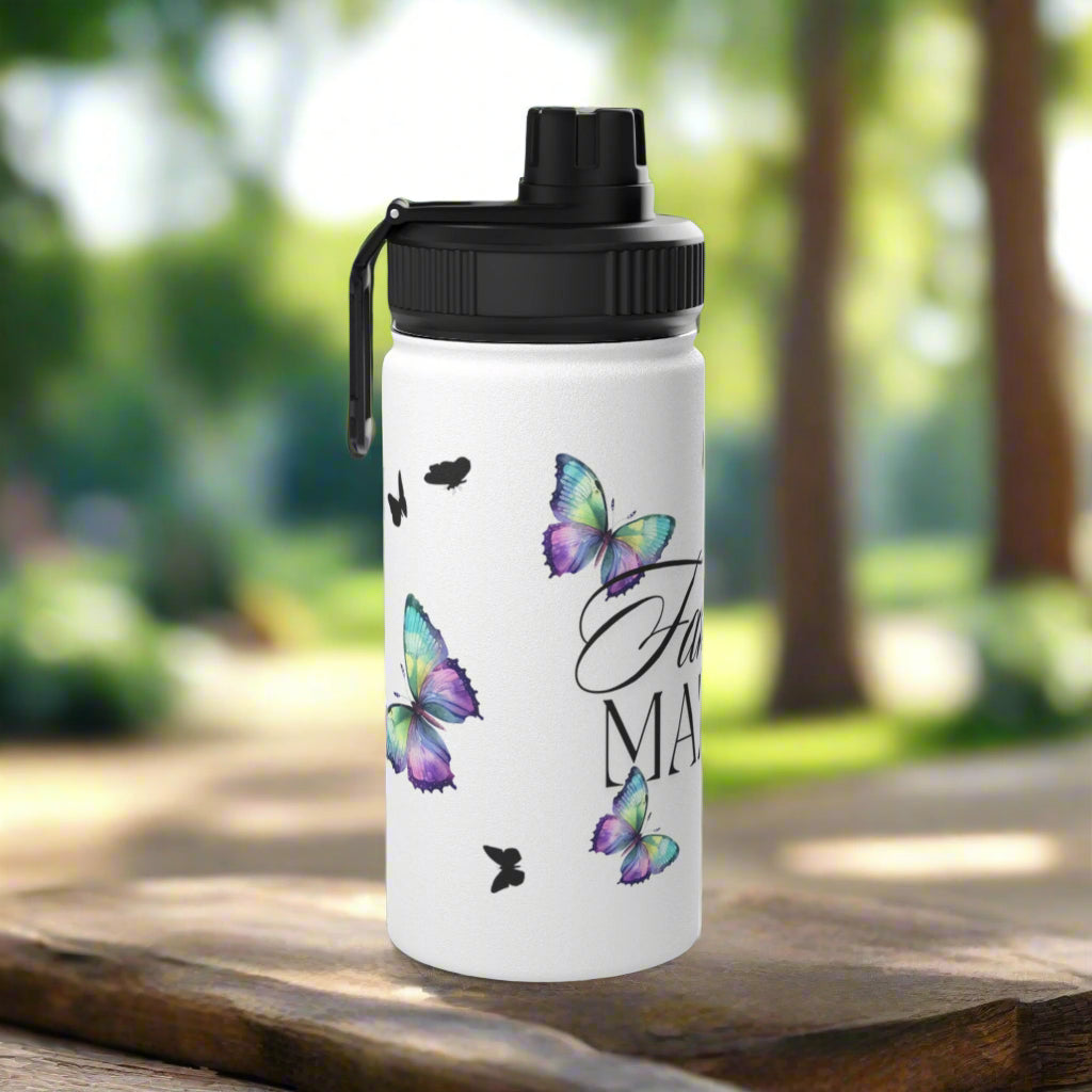 Butterfly Water Bottle - Havenly Essentials - Sports Water Bottle - Printify - 11406237508424055432 - Butterfly Water Bottle