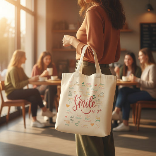 Daily Affirmations Cotton Canvas Tote Bag - Havenly Essentials - Bags - Printify - 29080831087001737650 - Daily Affirmations Cotton Canvas Tote Bag