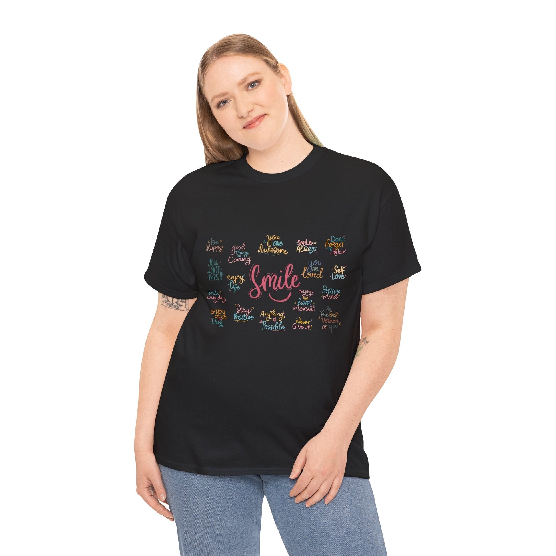 Daily Affirmations Tee | Uplifting & Inspirational Apparel - Havenly Essentials - T-Shirt - Printify - 31671332002160739812 - Daily Affirmations Tee | Uplifting & Inspirational Apparel