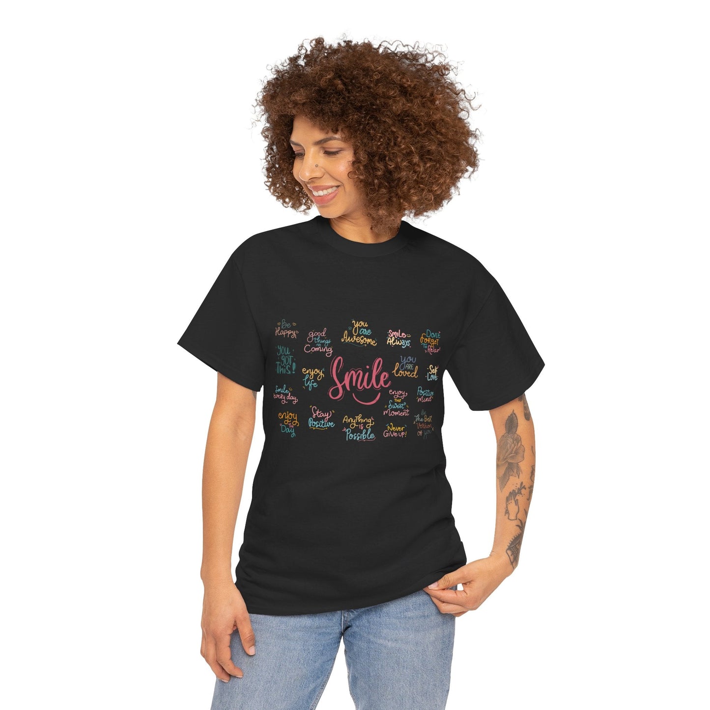 Daily Affirmations Tee | Uplifting & Inspirational Apparel - Havenly Essentials - T-Shirt - Printify - 31671332002160739812 - Daily Affirmations Tee | Uplifting & Inspirational Apparel
