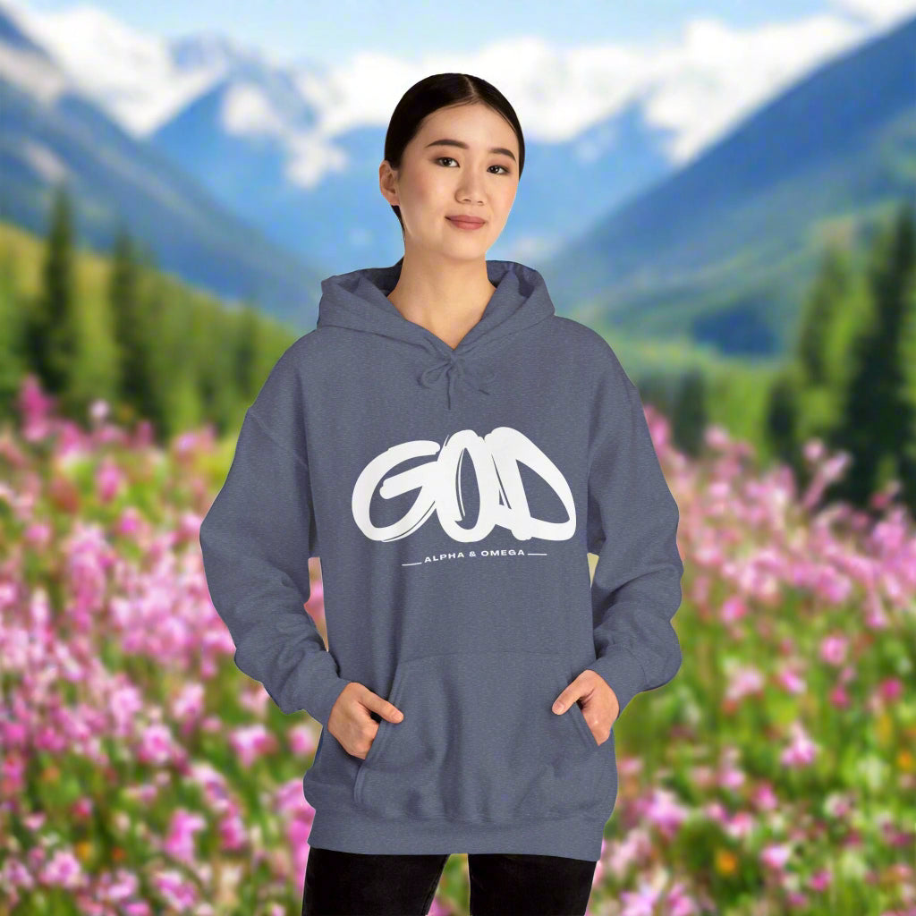 God, Alpha & Omega Hooded Sweatshirt – Christian Faith Apparel, Religious Hoodie, Spiritual Gift, Bible Verse Sweatshirt, Unisex, Comfortable & Stylish - Havenly Essentials - Hoodie - Printify - 99059802165863001951 - God, Alpha & Omega Hooded Sweatshirt – Christian Faith Apparel, Religious Hoodie, Spiritual Gift, Bible Verse Sweatshirt, Unisex, Comfortable & Stylish