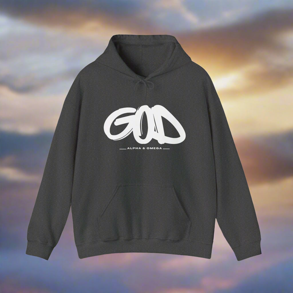 God, Alpha & Omega Hooded Sweatshirt – Christian Faith Apparel, Religious Hoodie, Spiritual Gift, Bible Verse Sweatshirt, Unisex, Comfortable & Stylish - Havenly Essentials - Hoodie - Printify - 30498885736686691489 - God, Alpha & Omega Hooded Sweatshirt – Christian Faith Apparel, Religious Hoodie, Spiritual Gift, Bible Verse Sweatshirt, Unisex, Comfortable & Stylish