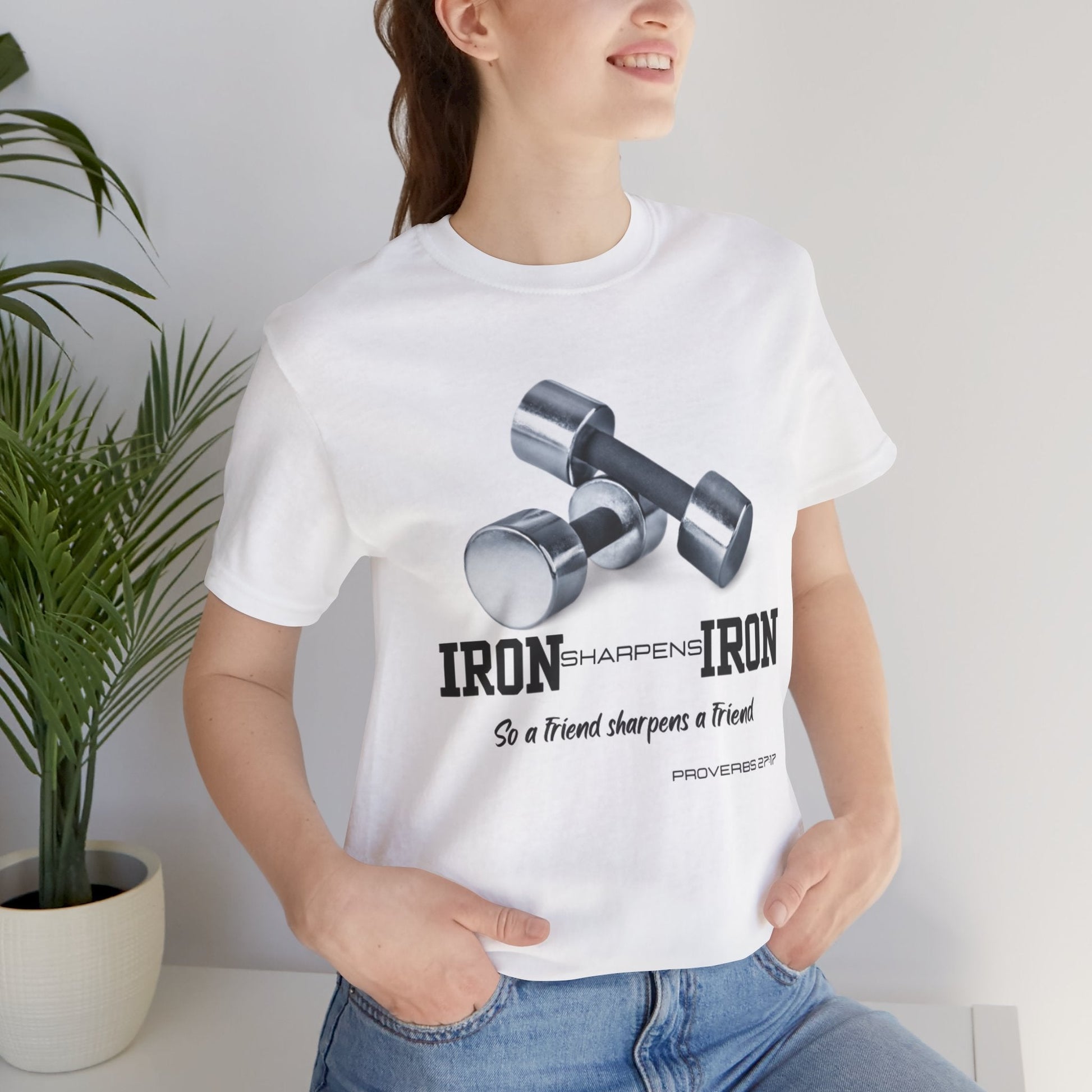 Iron Sharpens Iron Tee - Empowering Faithful Connections - Havenly Essentials - T-Shirt - Printify - 30296033917210917276 - Iron Sharpens Iron Tee - Empowering Faithful Connections
