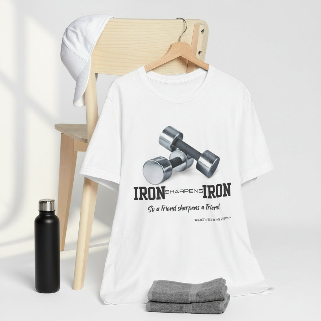 Iron Sharpens Iron Tee - Empowering Faithful Connections - Havenly Essentials - T-Shirt - Printify - 30296033917210917276 - Iron Sharpens Iron Tee - Empowering Faithful Connections