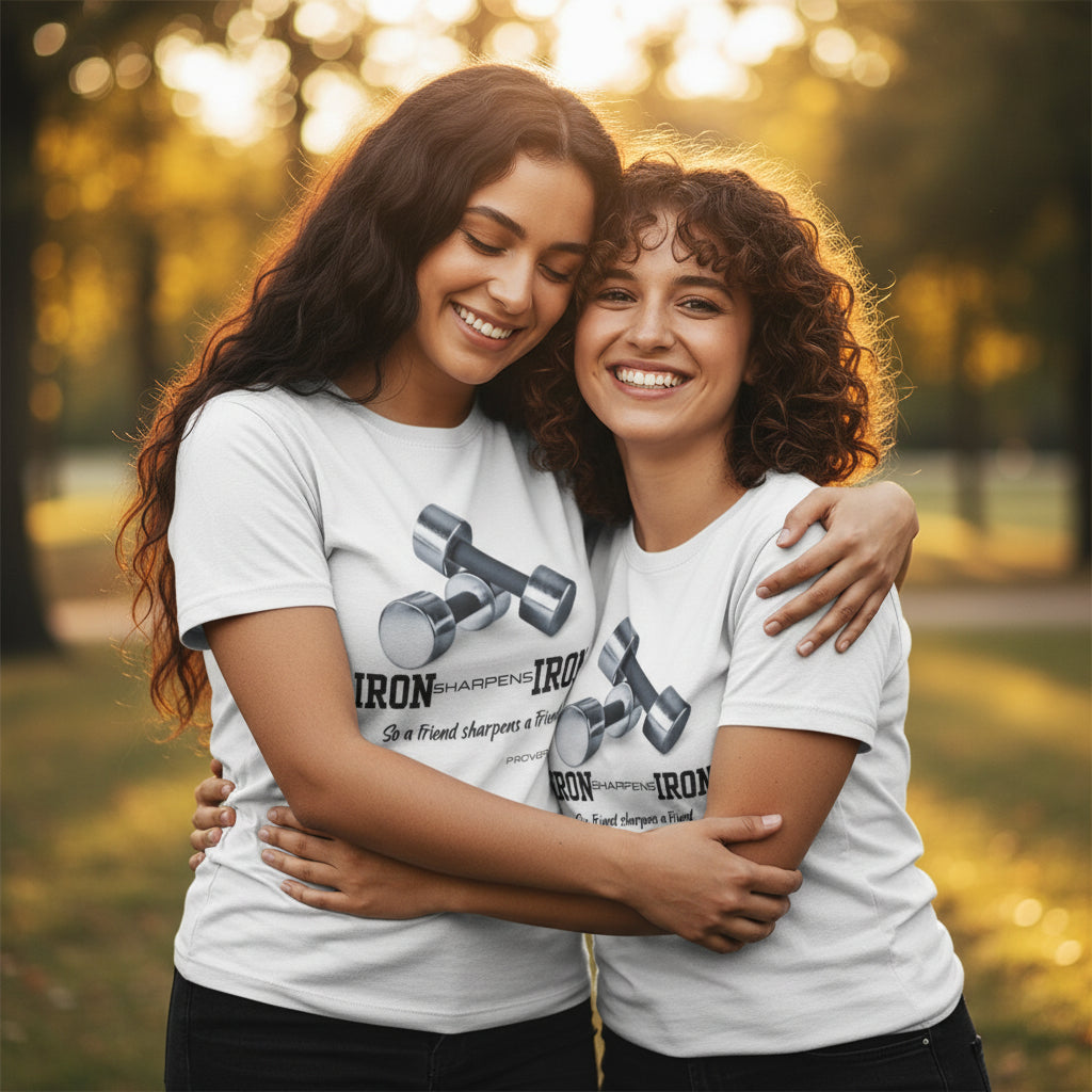 Iron Sharpens Iron Tee - Empowering Faithful Connections - Havenly Essentials - T-Shirt - Printify - 30296033917210917276 - Iron Sharpens Iron Tee - Empowering Faithful Connections
