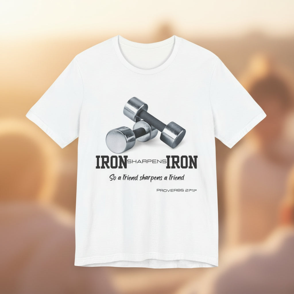 Iron Sharpens Iron Tee - Empowering Faithful Connections - Havenly Essentials - T-Shirt - Printify - 30296033917210917276 - Iron Sharpens Iron Tee - Empowering Faithful Connections