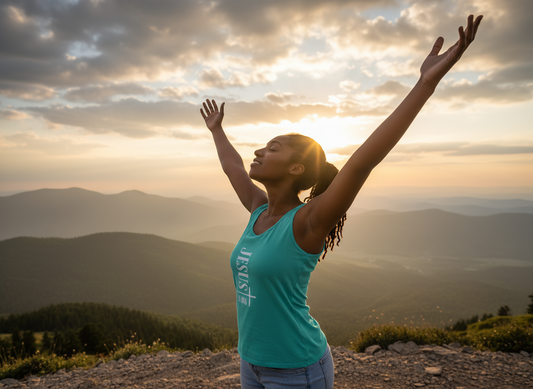 Jesus Is King Racerback Tank Soft Tri - Blend Christian Apparel - Havenly Essentials - Tank Top - Printify - 21771159719338992591 - Jesus Is King Racerback Tank Soft Tri - Blend Christian Apparel