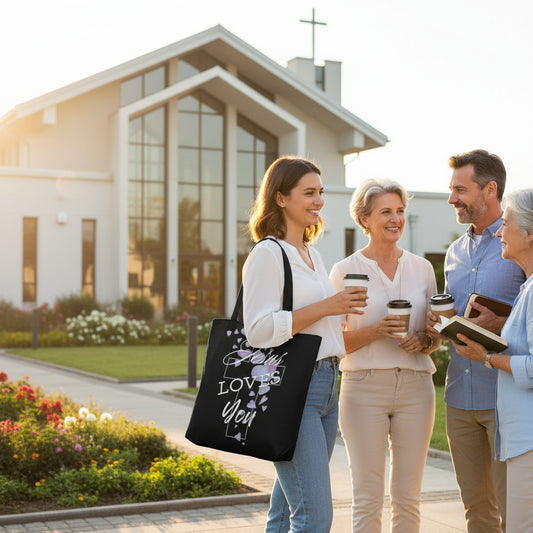 Jesus Loves You Tote Bag, 3 Sizes! - Havenly Essentials - Bags - Printify - 11462533700024423377 - Jesus Loves You Tote Bag, 3 Sizes!