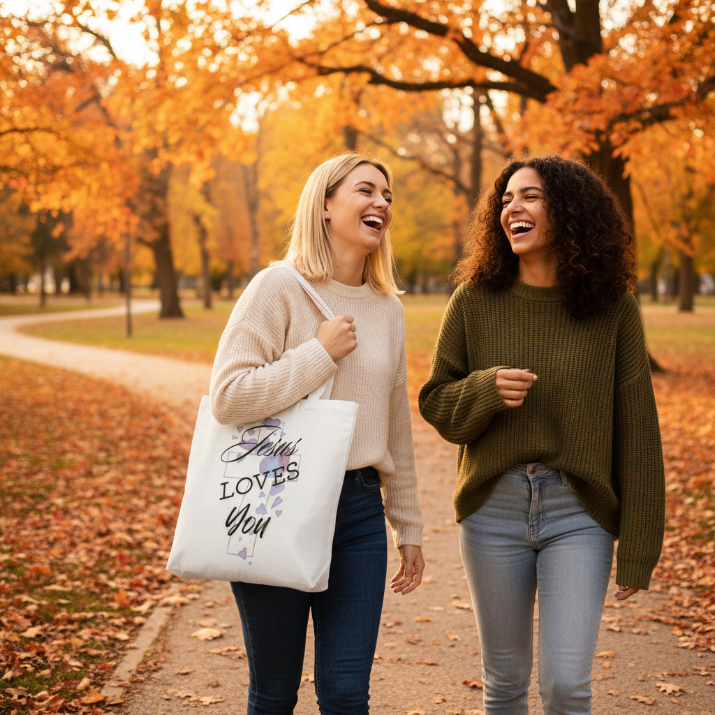 Jesus Loves You Tote Bag, 3 Sizes! - Havenly Essentials - Bags - Printify - 19404663631428429274 - Jesus Loves You Tote Bag, 3 Sizes!