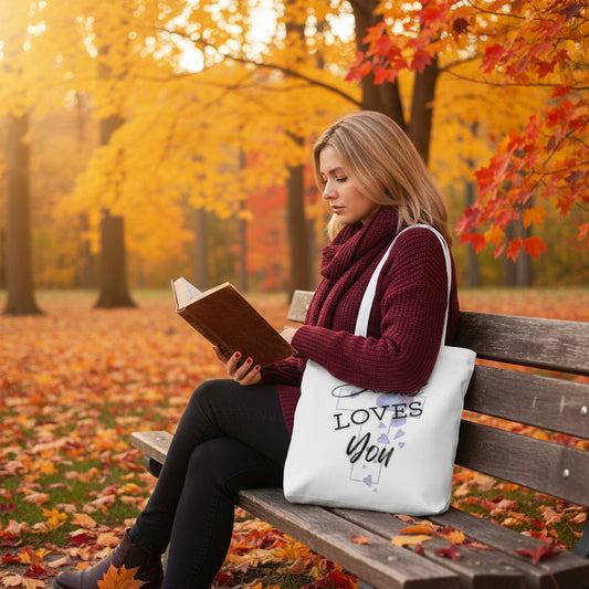 Jesus Loves You Tote Bag, 3 Sizes! - Havenly Essentials - Bags - Printify - 22587232646414785765 - Jesus Loves You Tote Bag, 3 Sizes!