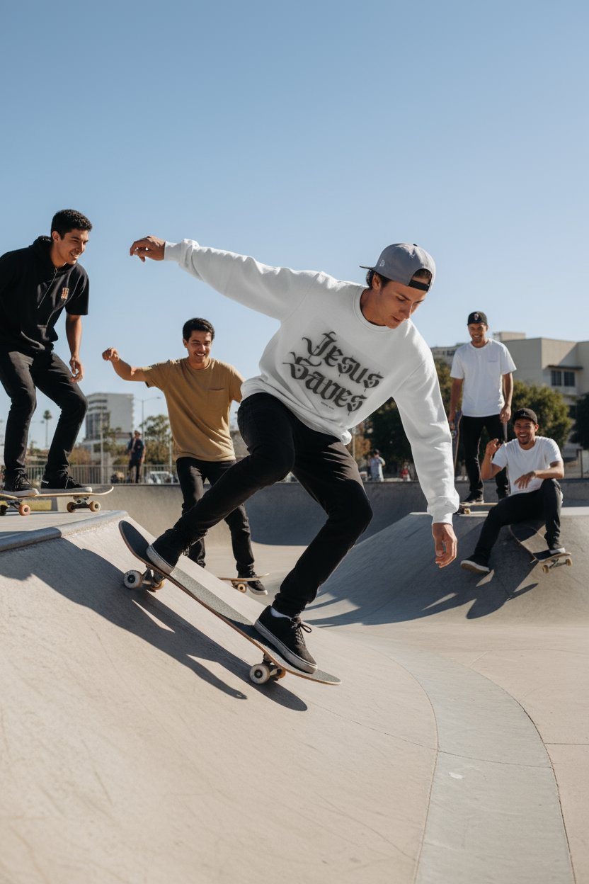 Jesus Saves - Champion Sweatshirt - Havenly Essentials - Sweatshirt - Printify - 44847205677727497673 - Jesus Saves - Champion Sweatshirt