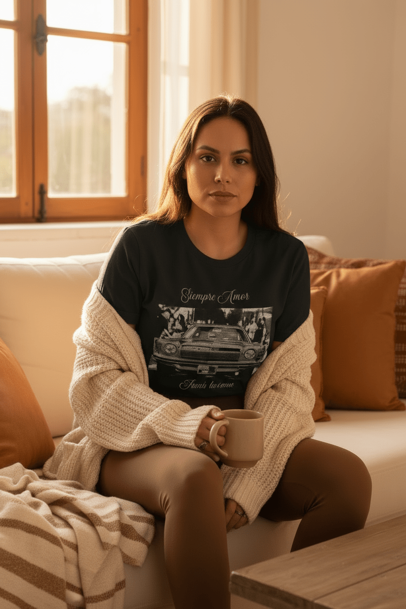 Lowrider Christian Streetwear Tee – Siempre Amor Unisex Shirt - Havenly Essentials - T-Shirt - Printify - 96500337438613644267 -  - Lowrider Christian Streetwear Tee – Siempre Amor Unisex Shirt