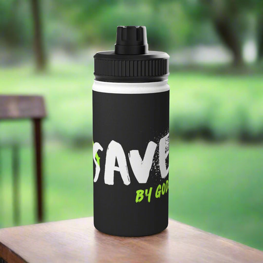 Saved By Grace Water Bottle - Havenly Essentials - Mug - Printify - 29905747419065620675 - Saved By Grace Water Bottle
